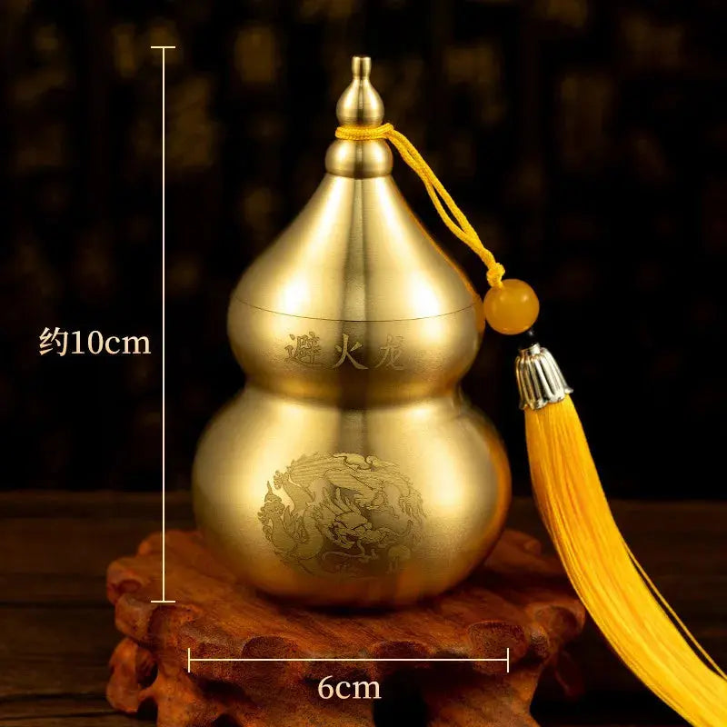 Feng Shui Fire-Avoiding Dragon Gourd With Tassels