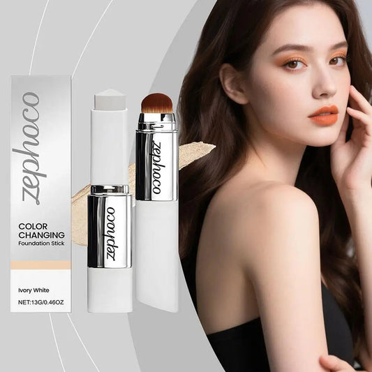Two-in-one Color-changing Foundation Stick Lightweight Hydrating Brightening Matte Moisturizing Foundation concealer Makeup Pure Ember