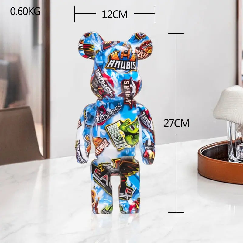 Nordic Bearbrick Bear Statues and Sculptures Graffiti Ornaments