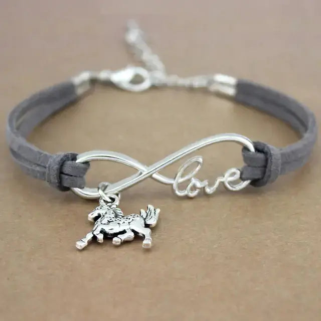 Rope Bracelet With Charms grey