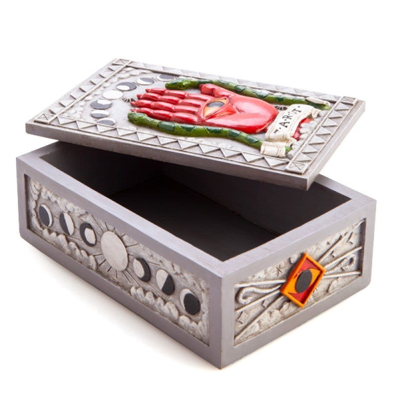 Silver Hamsa Tarot Box Pure Ember