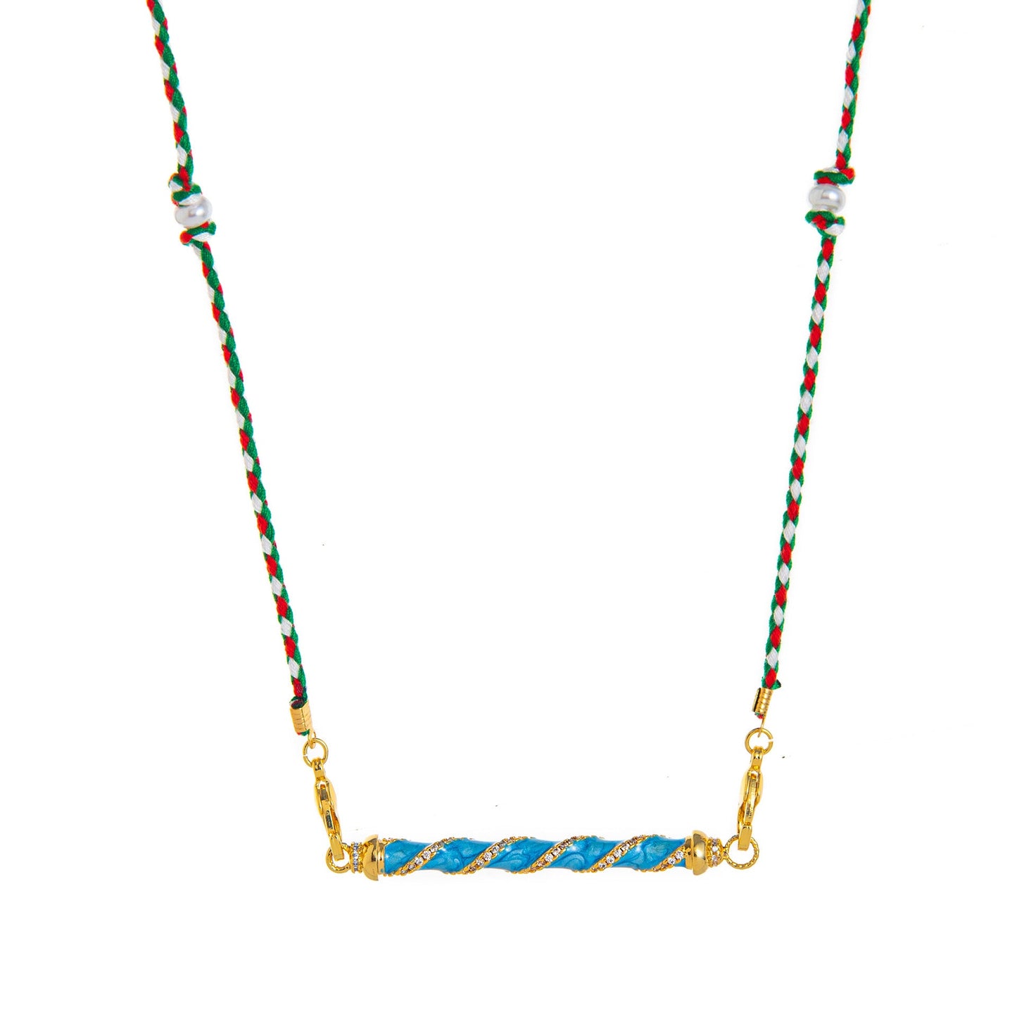 Mystical Tarot Charm Necklace - Boho Pendant(Blue rotation) Pure Ember