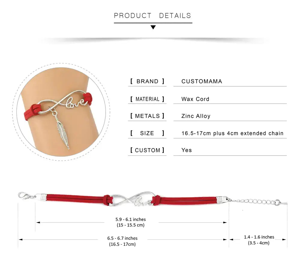 Rope Bracelet With Charms measurements
