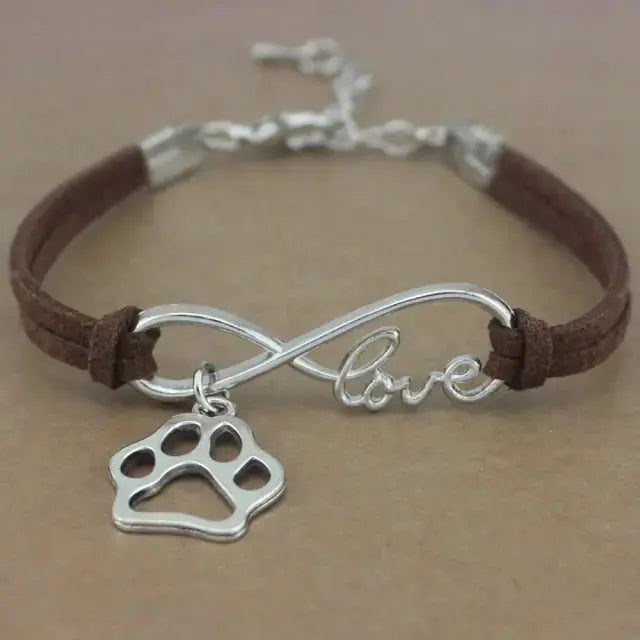 Rope Bracelet With Charms brown