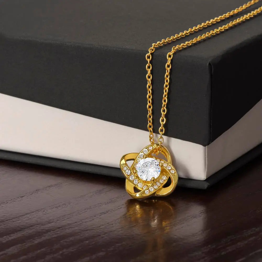 Love Knot Pendant Necklace gold