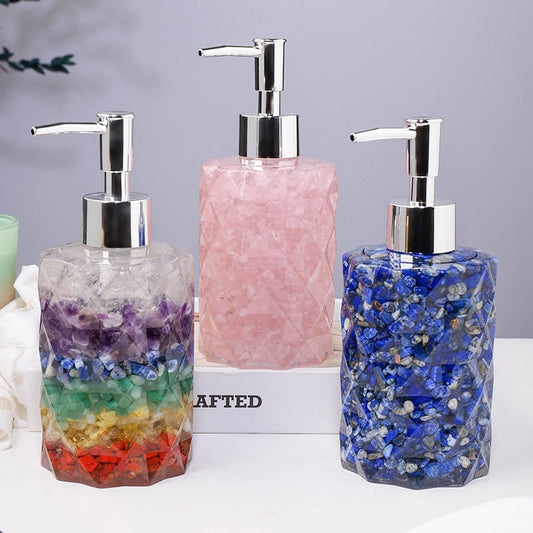 Natural Crystal Gravel Cosmetics Storage Bottle Pure Ember