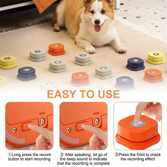 4 Colors Pet Communication Button One-click Prevent Physical Inactivity Recordable Dog Talking Button Toy Cat Toy Pet Products Pure Ember