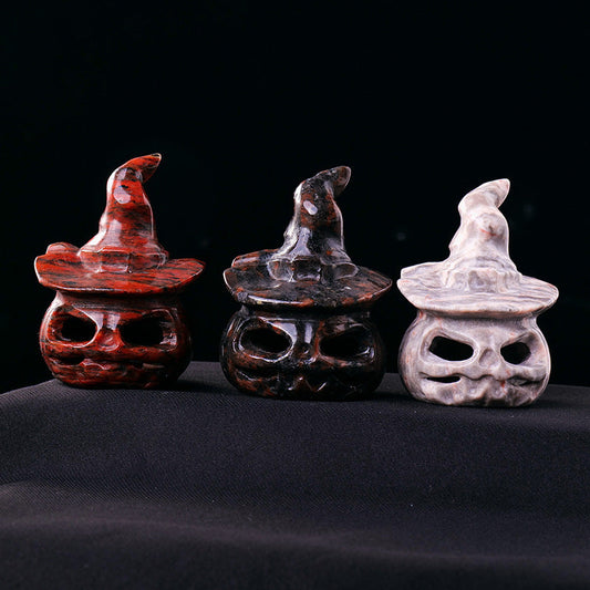 Natural Crystal Halloween Decorative Carving Ornament Pure Ember