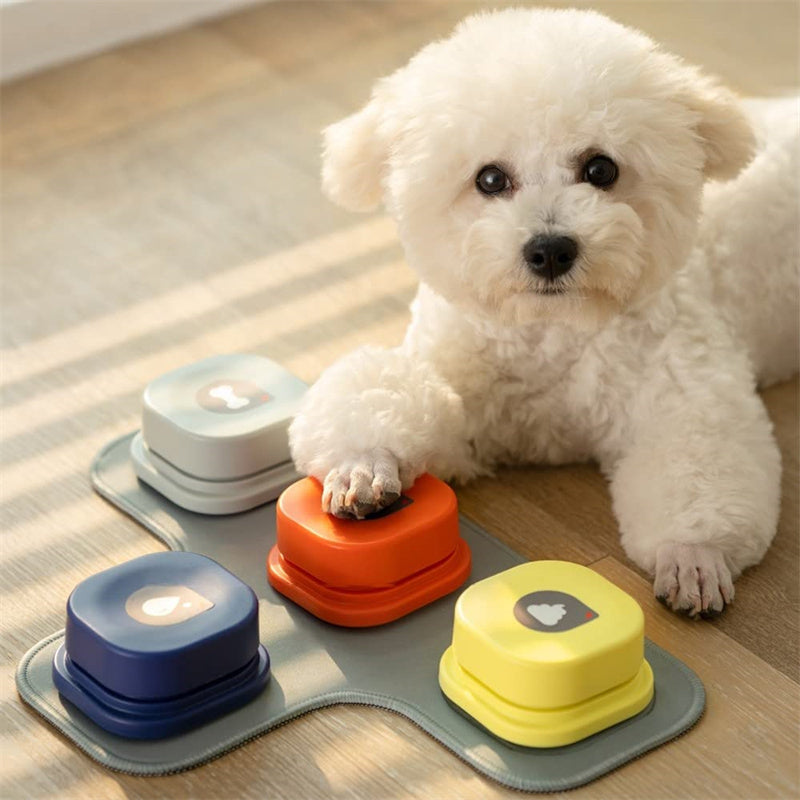 4 Colors Pet Communication Button One-click Prevent Physical Inactivity Recordable Dog Talking Button Toy Cat Toy Pet Products Pure Ember