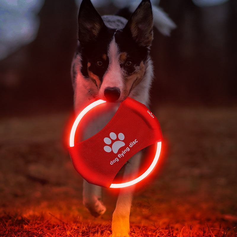 Dog Flying Discs Light Glowing LED LuminousTrainning Interactive Toys Game Flying Discs Dog Toy Pet Dog Accessories Pet Products Pure Ember