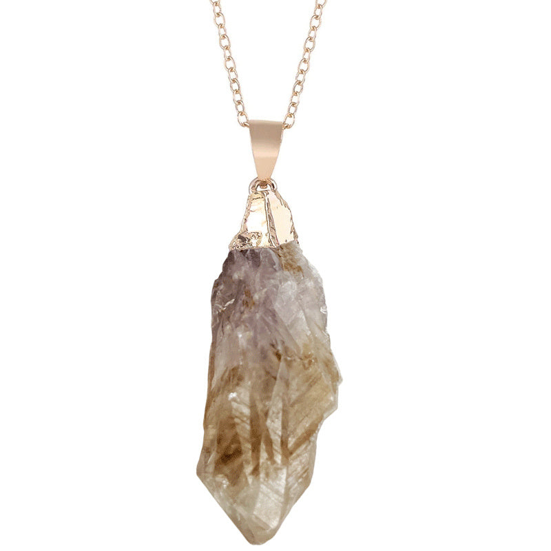 Natural Crystal Tooth Pendant Pure Ember