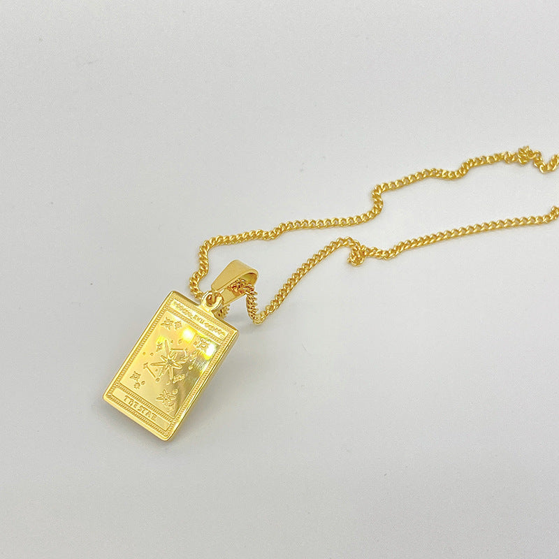 Tarot Pendant Necklace Stainless Steel Pure Ember