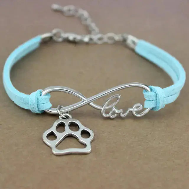 Rope Bracelet With Charms light blue