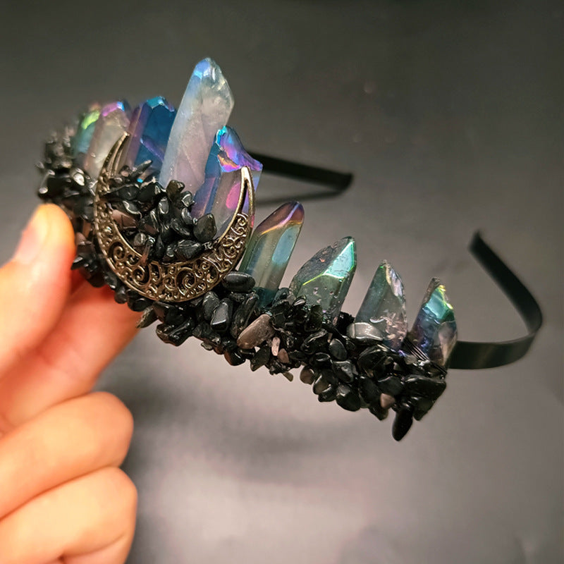 Natural Multicoloured Crystal Crown Pure Ember