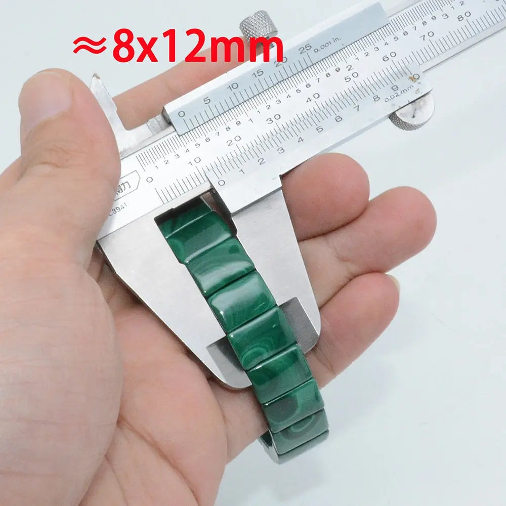 Natural Malachite Bracelet - Rectangle - Pure Ember
