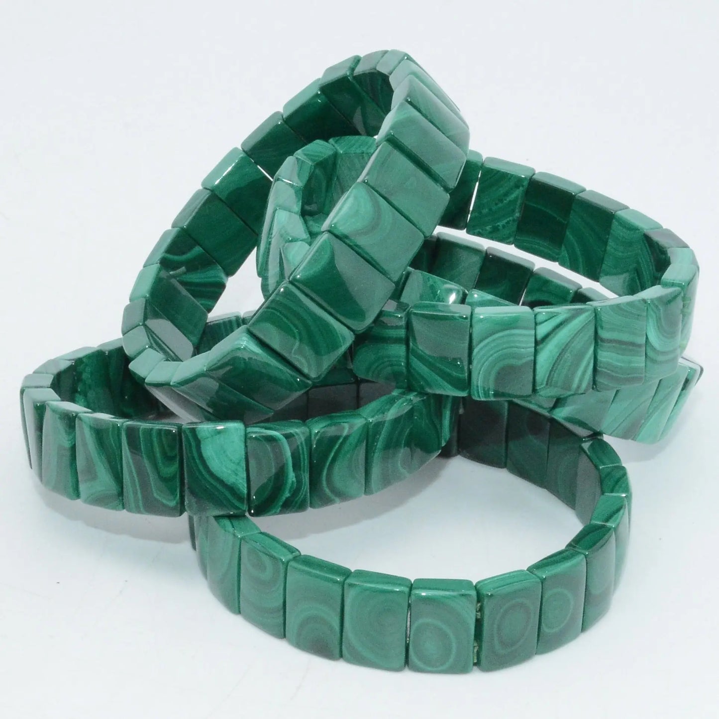 Natural Malachite Bracelet - Rectangle - Pure Ember