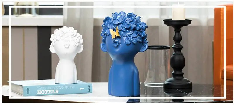 Nordic Minimalist Resin Figurines Cute Butterfly Boy Sculpture - Pure Ember