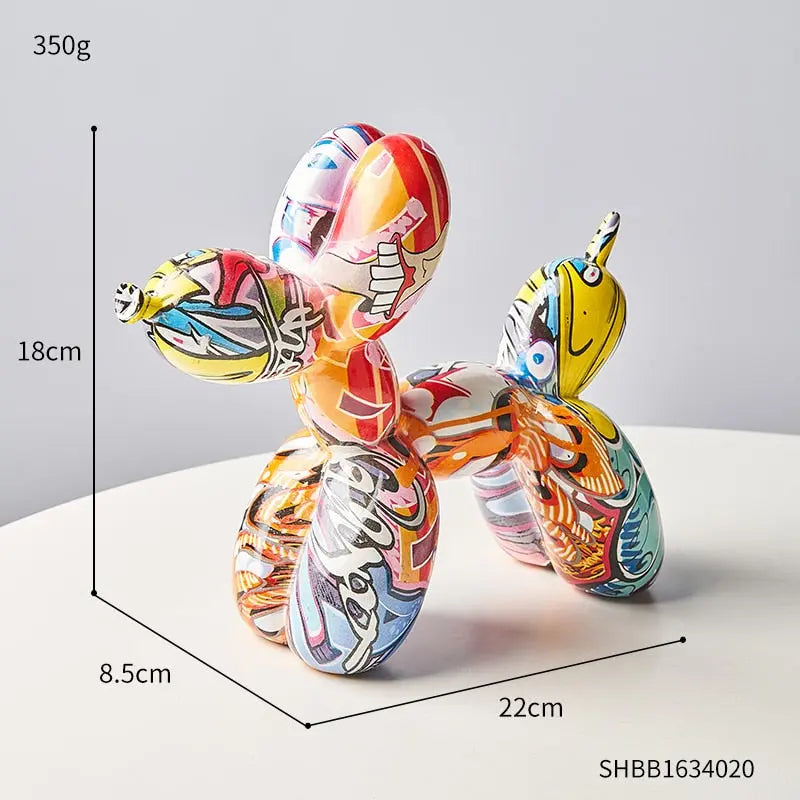 Colourful Balloons Dog Sculptures - Pure Ember