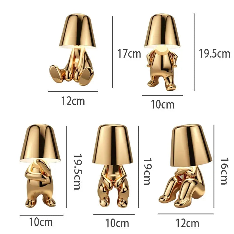 Little Golden Man Table Lamp - Pure Ember
