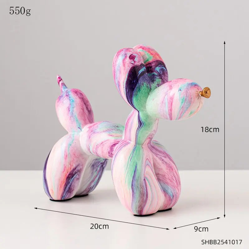 Colourful Balloons Dog Sculptures - Pure Ember