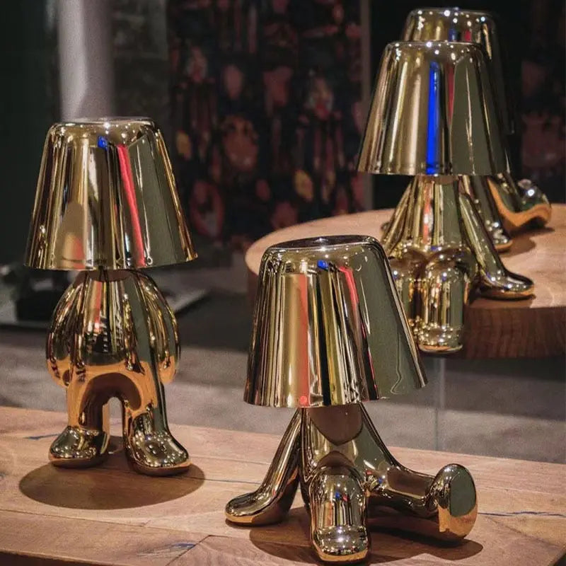 Little Golden Man Table Lamp - Pure Ember