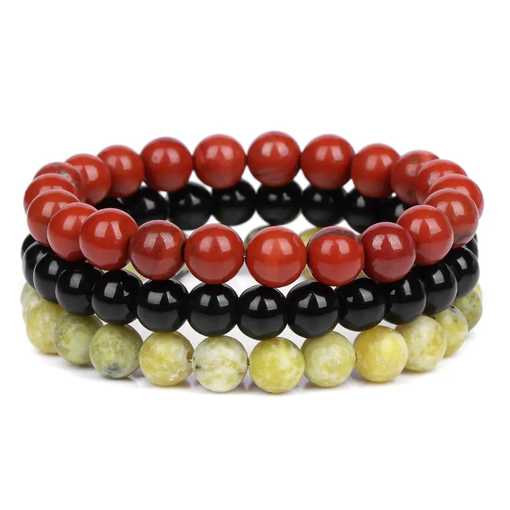 3pcs Natural Stone Beaded Bracelet