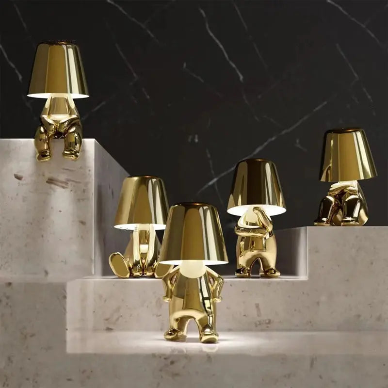 Little Golden Man Table Lamp - Pure Ember