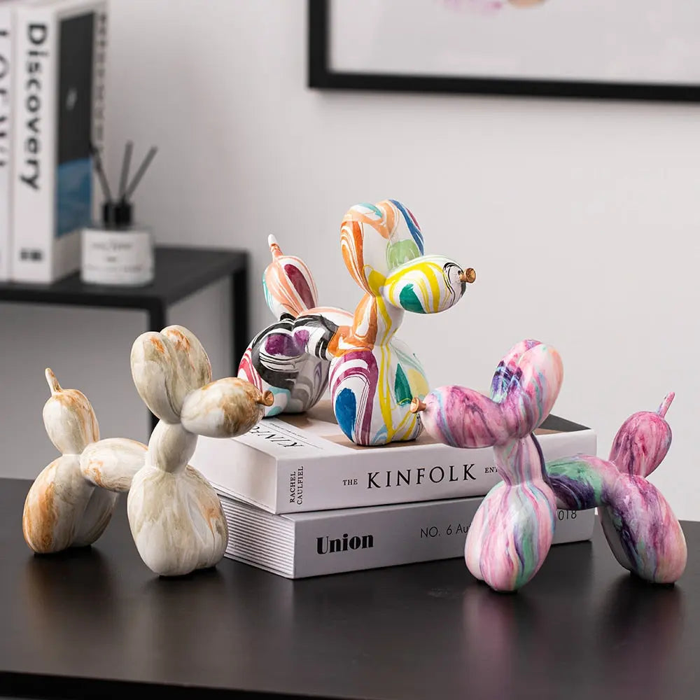 Colourful Balloons Dog Sculptures - Pure Ember