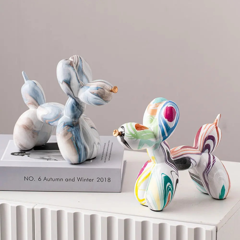 Colourful Balloons Dog Sculptures - Pure Ember