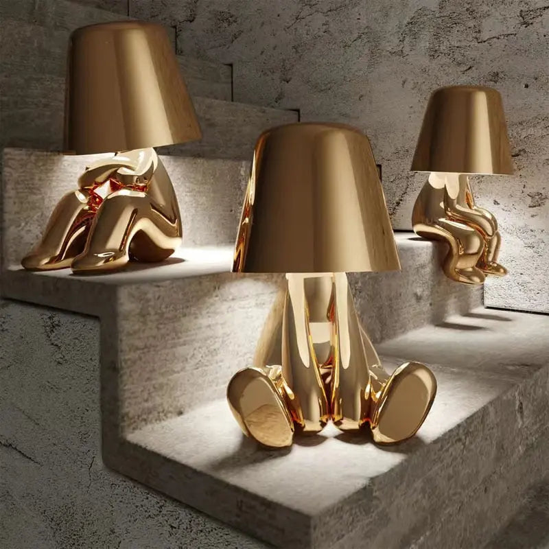 Little Golden Man Table Lamp - Pure Ember