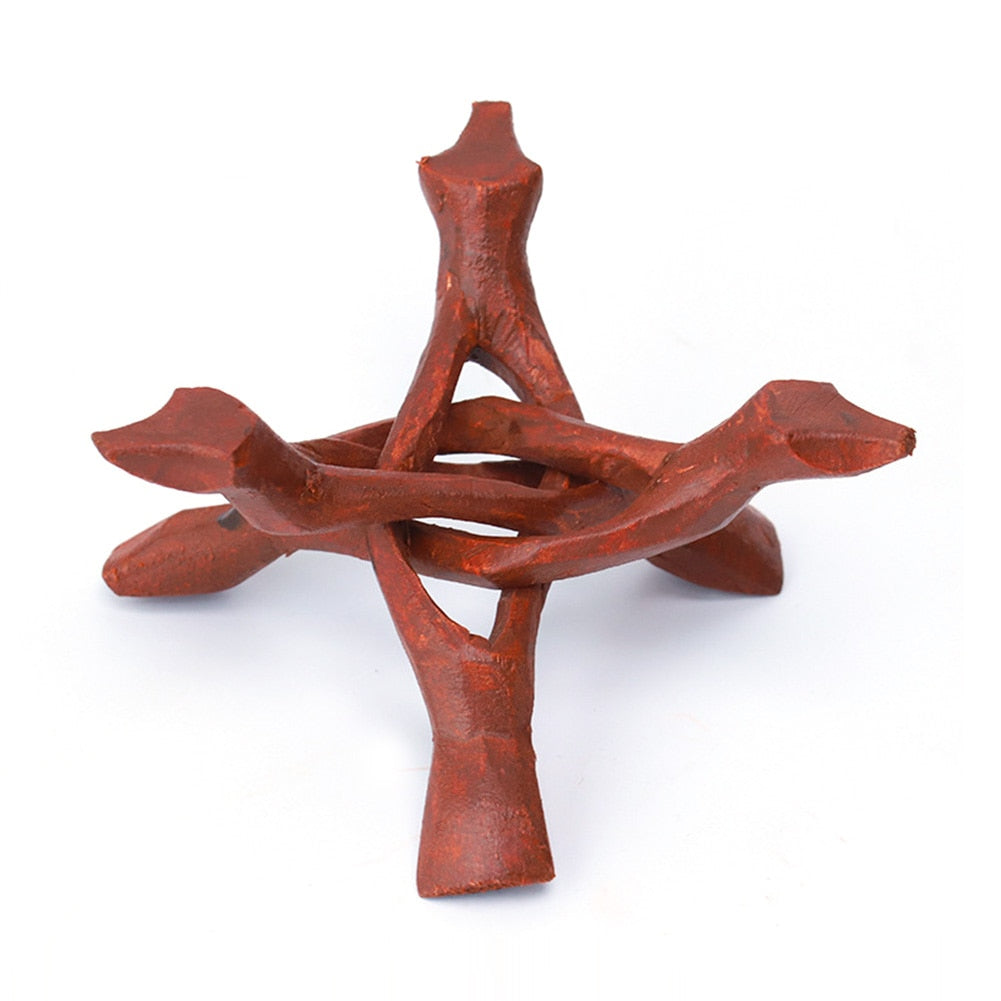 White Sage Stick Set with Abalone Shell & Wooden Tripod Stand for Room Purification Meditation Smoke