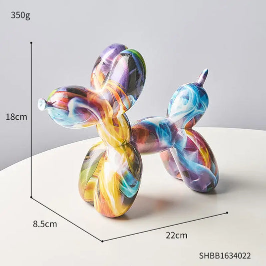 Colourful Balloons Dog Sculptures - Pure Ember