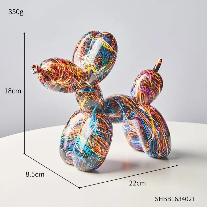 Colourful Balloons Dog Sculptures - Pure Ember