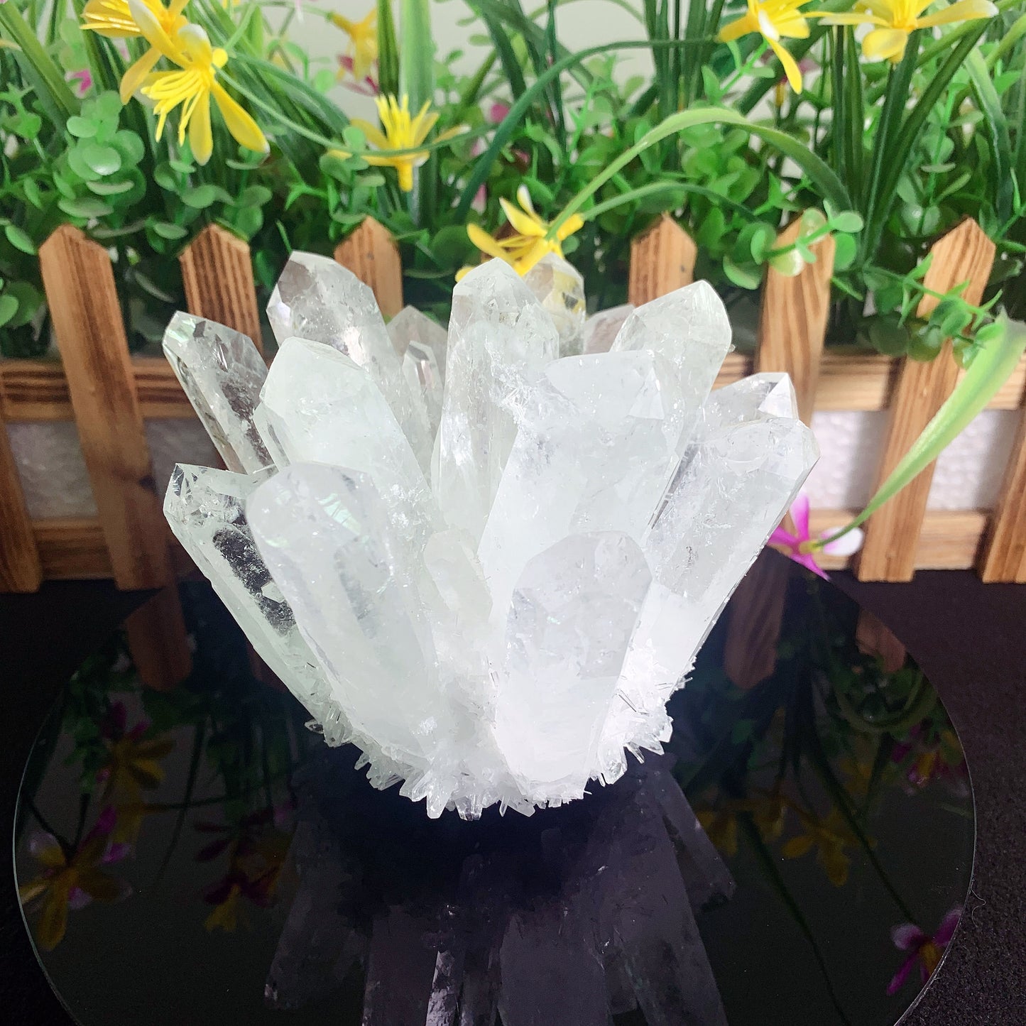 Natural Crystals Clear Quartz Cluster Specimen Freeform