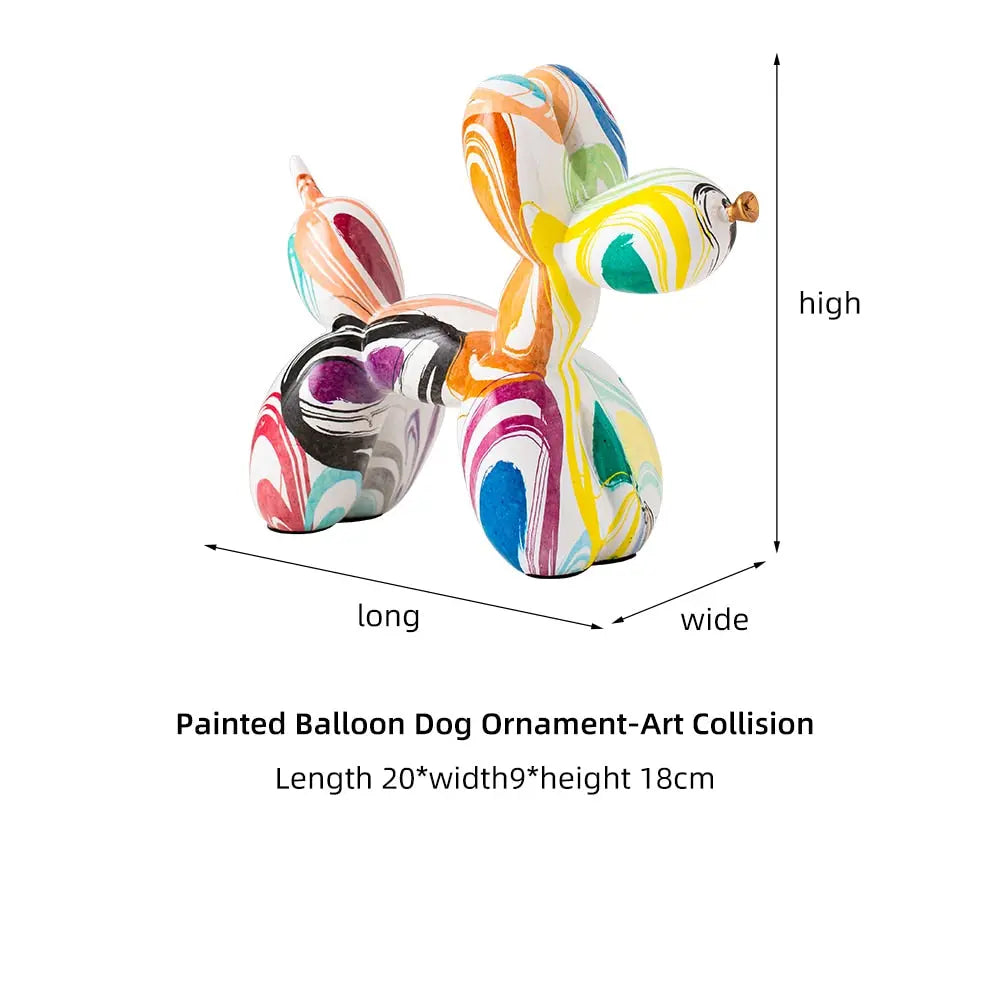 Colourful Balloons Dog Sculptures - Pure Ember