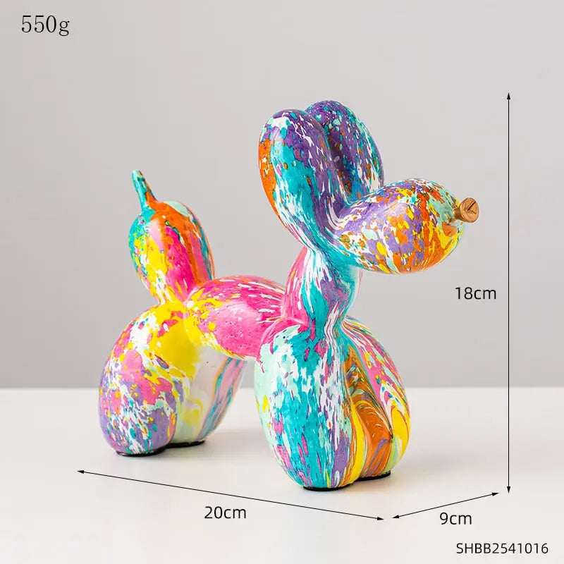 Colourful Balloons Dog Sculptures - Pure Ember