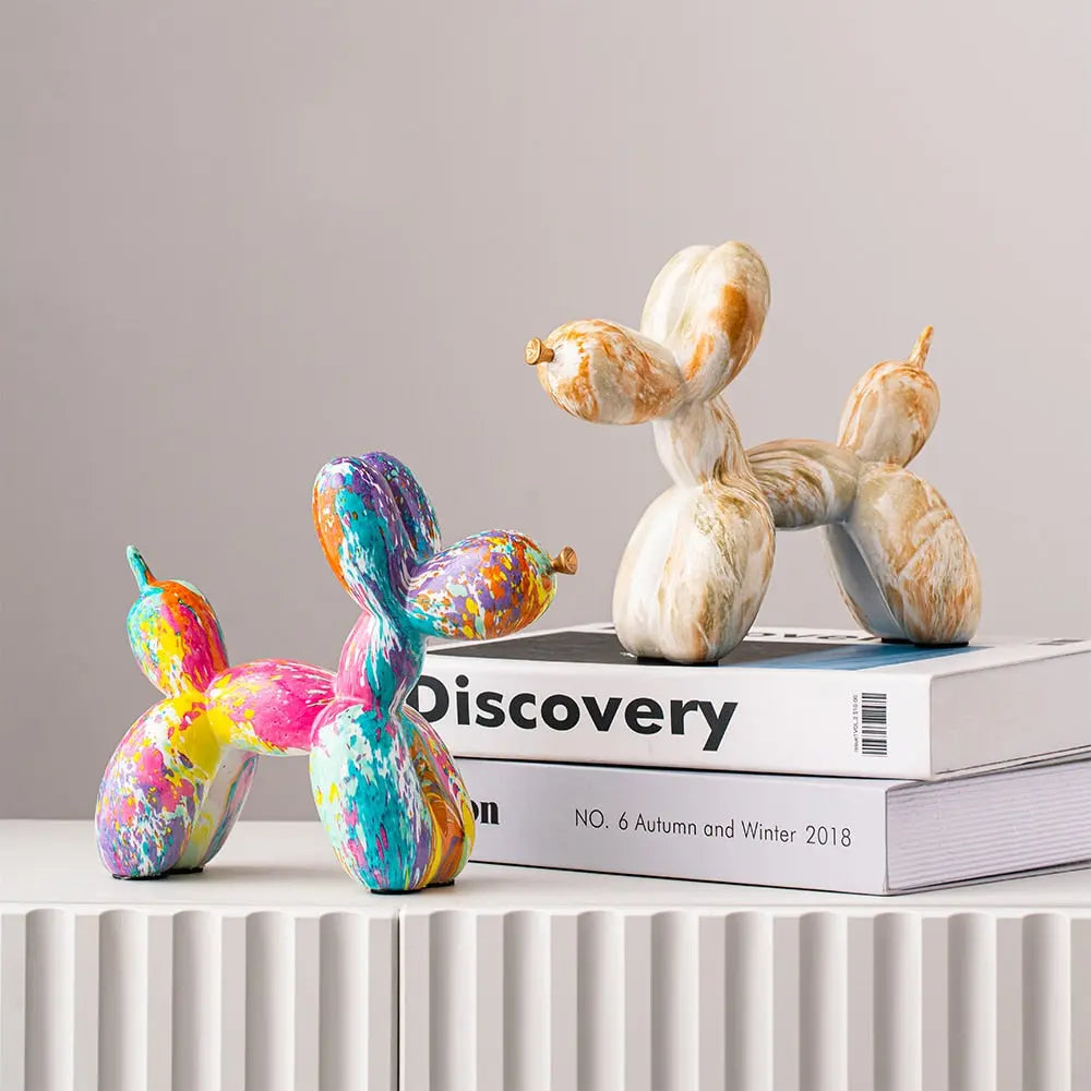 Colourful Balloons Dog Sculptures - Pure Ember