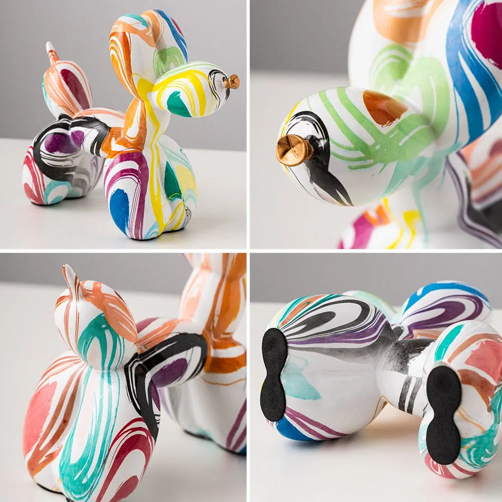 Colourful Balloons Dog Sculptures - Pure Ember