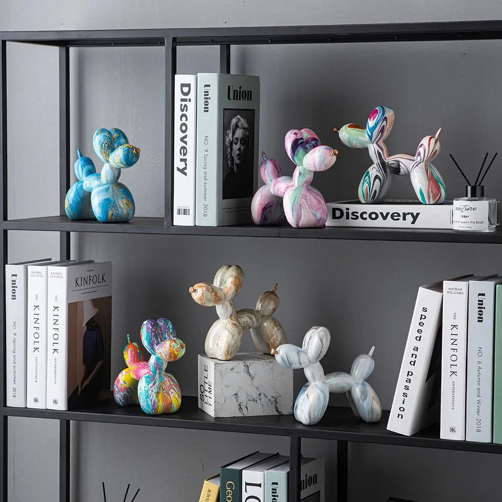 Colourful Balloons Dog Sculptures - Pure Ember