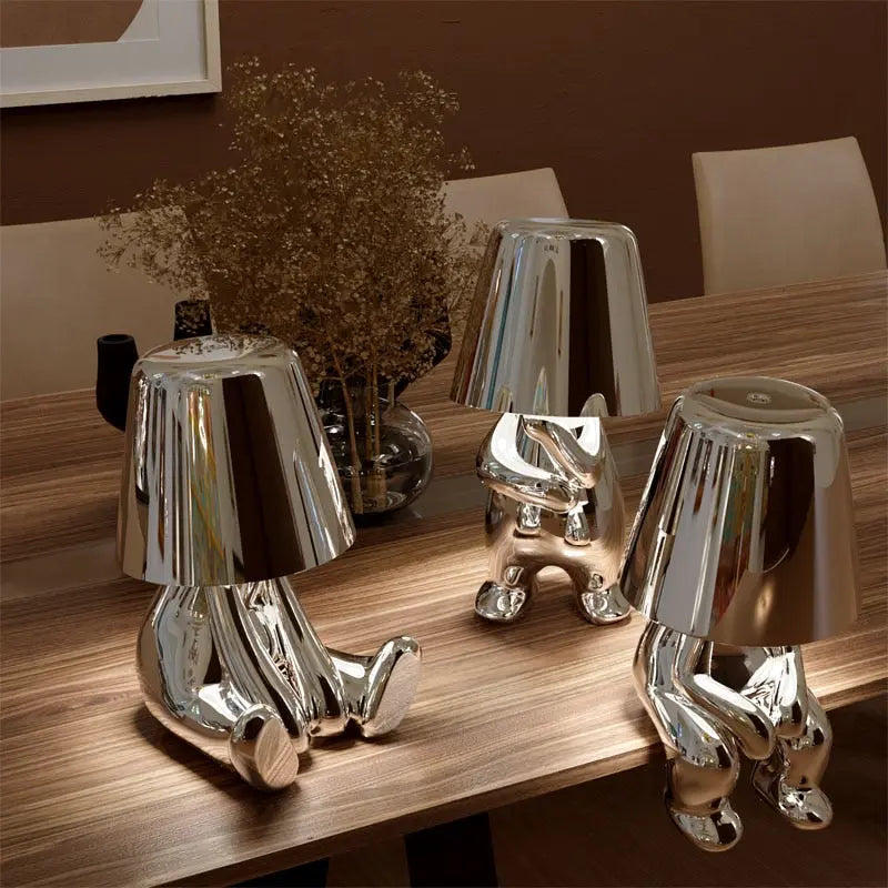Little Golden Man Table Lamp - Pure Ember