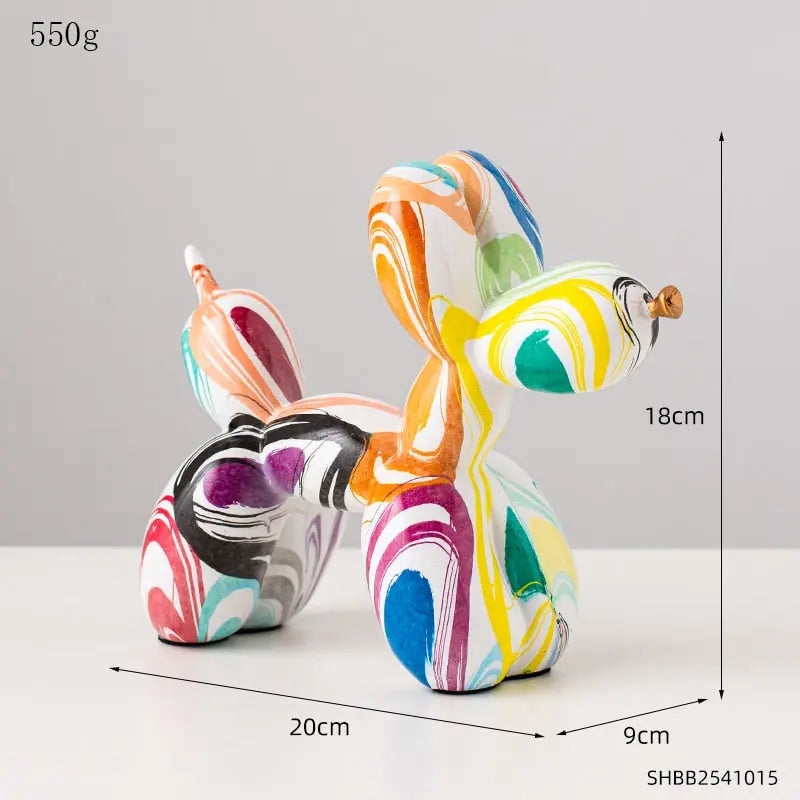 Colourful Balloons Dog Sculptures - Pure Ember