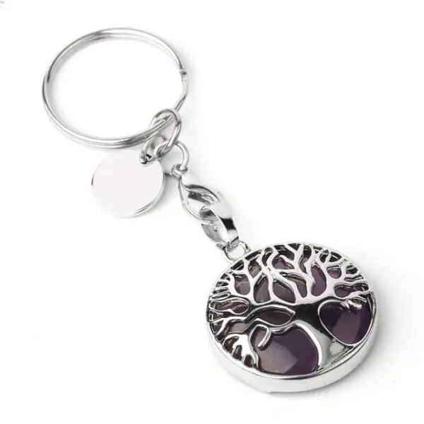 Tree of Life Keychain - Amethyst