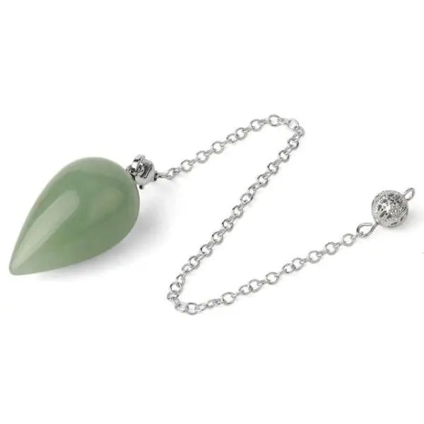 Water Drop Natural Stone Pendulum - Green Aventurine