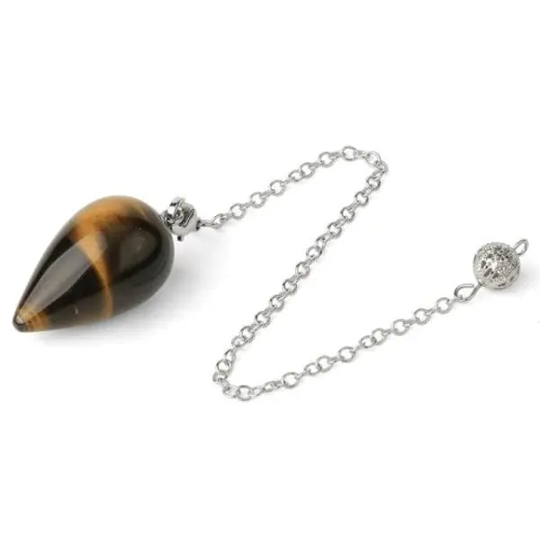 Water Drop Natural Stone Pendulum -Tiger Eye