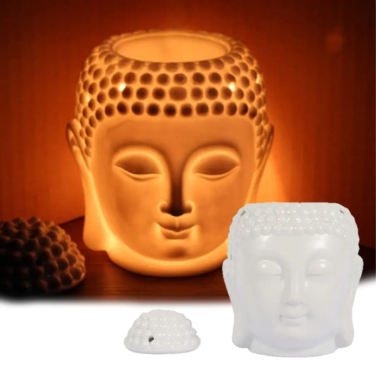 Ceramic Buddha Head Aromatherapy Oil Burner