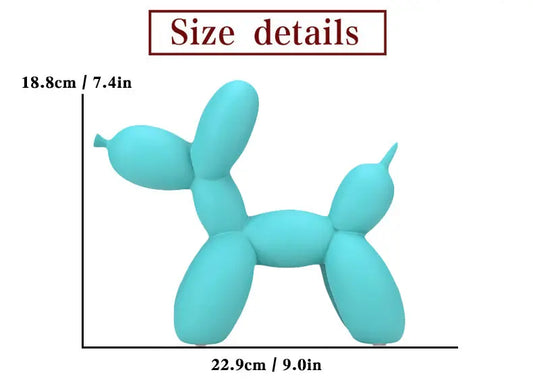 Matte Balloon Dog Statue - GREEN