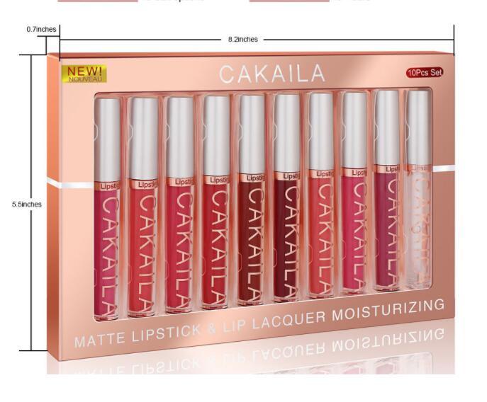 Pack Of 10 Matte Nonstick Cup Waterproof Lip Gloss Pure Ember