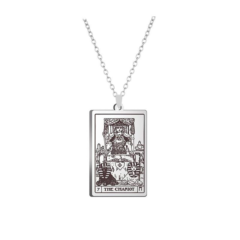 Alloy Electroplated Tarot Necklace Pure Ember the chriot