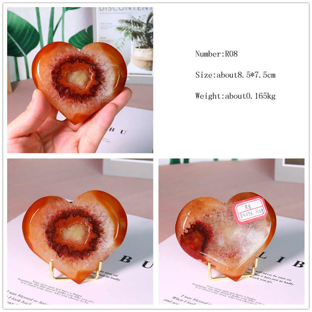 Natural Crystal Red Agate Ornaments Pure Ember