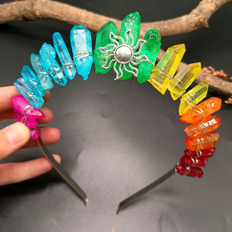 Natural Crystal Crown Hair Band Pure Ember